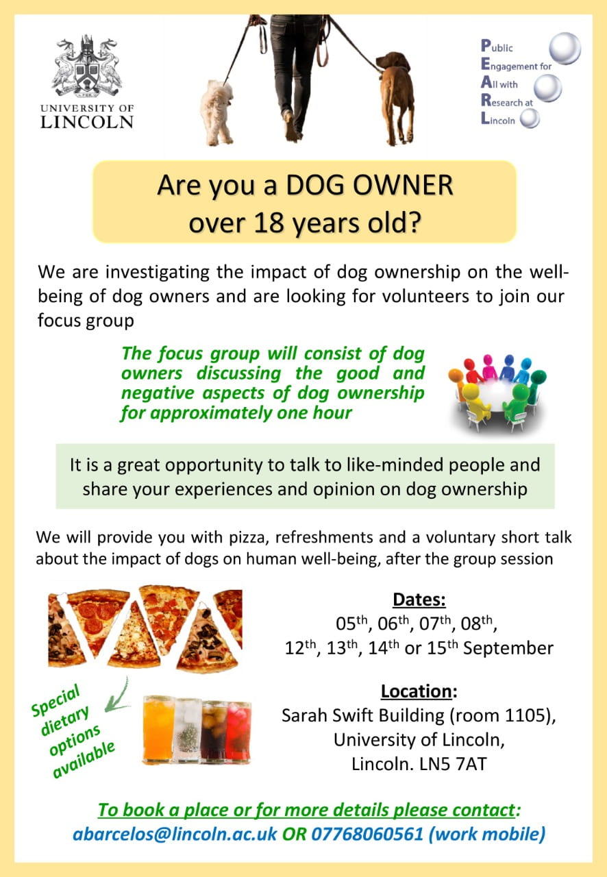 The Impact of Dog Ownership – Volunteers for Discussion Group needed